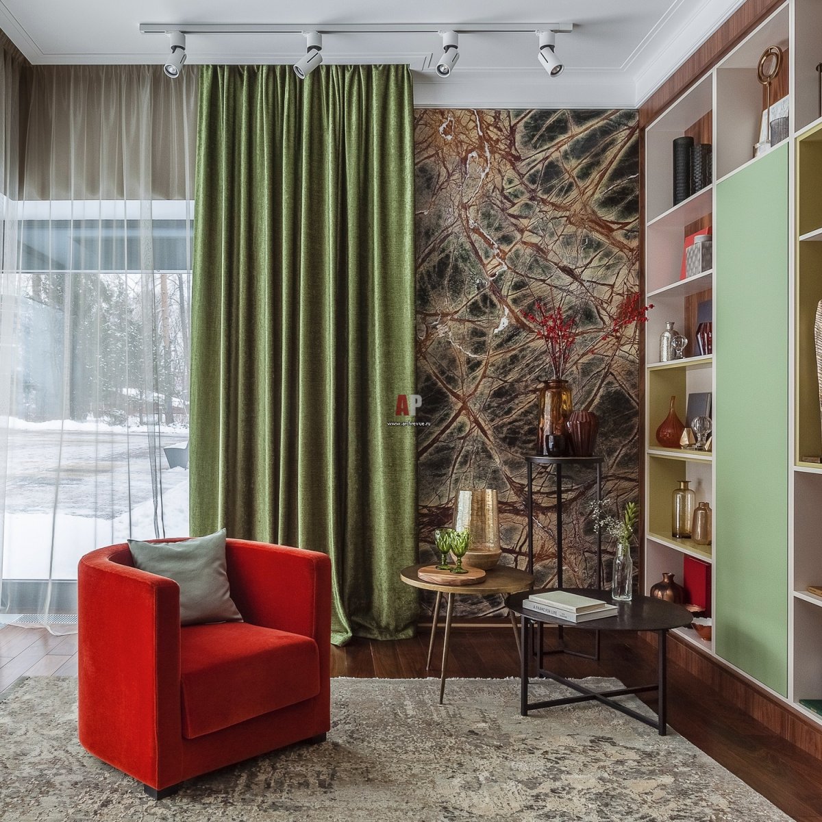 Зонирование комнаты и кухни