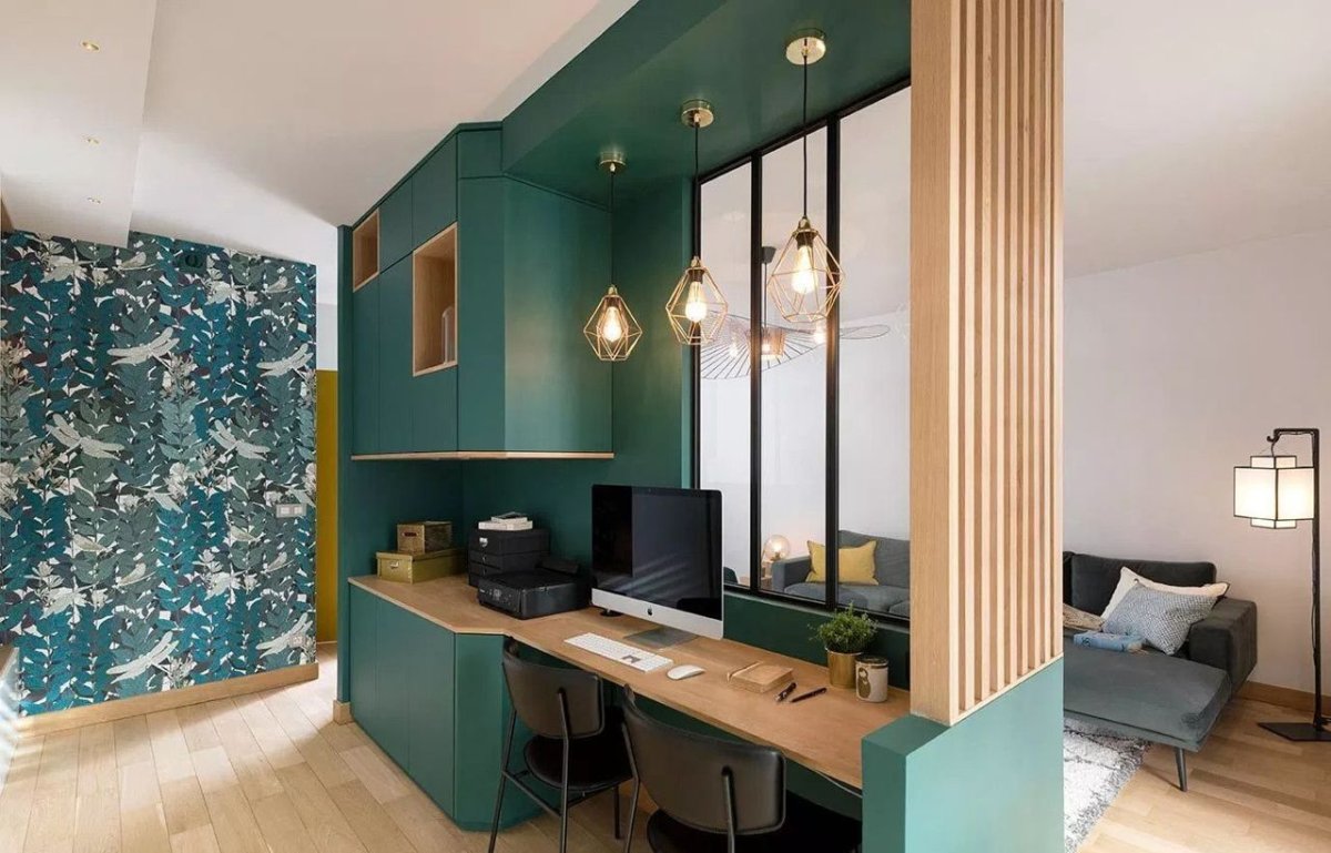 Крашеные стены в интерьере