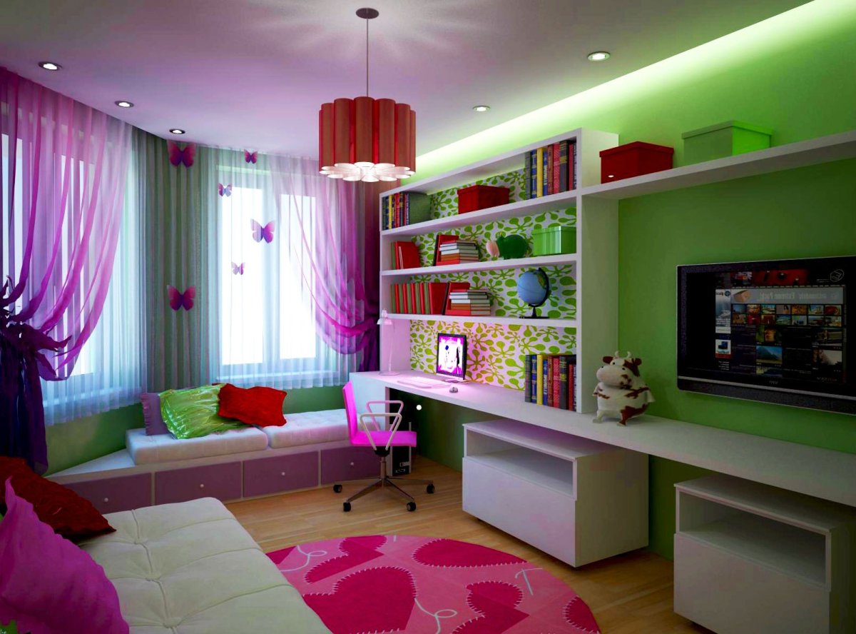 Цветной интерьер