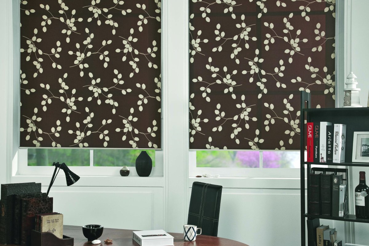 Рулонная штора "дуэт аллиум, лайм"