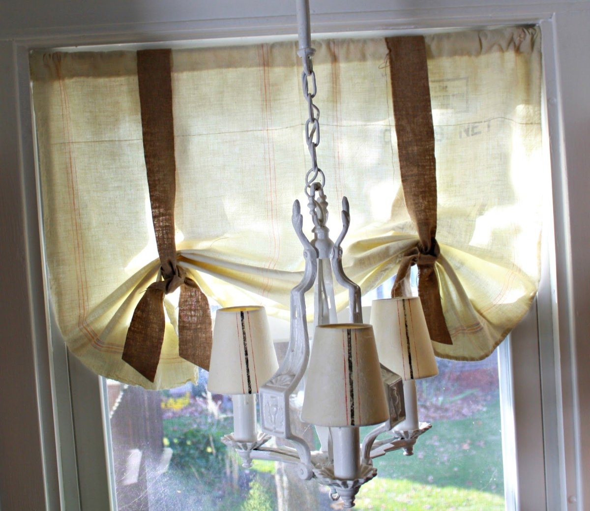 Шторы из Мешковины на кухню