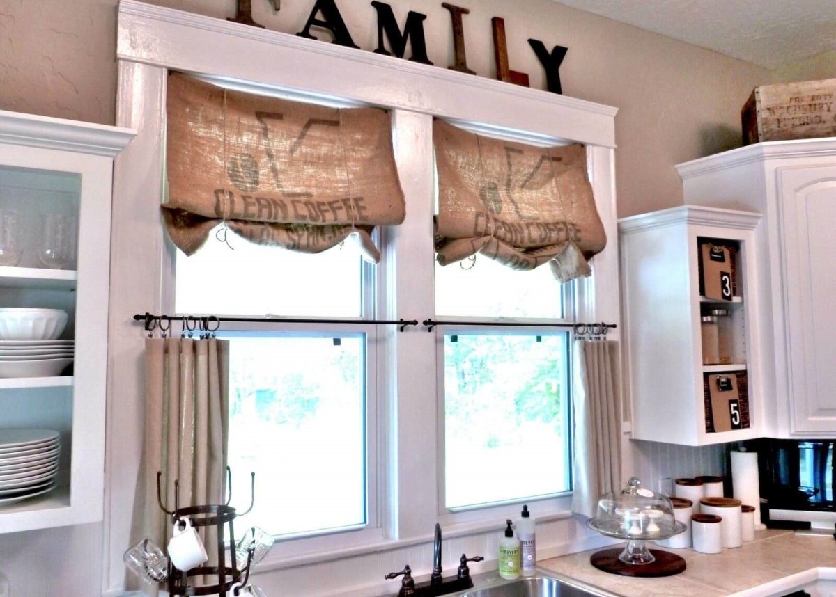 Занавески из Мешковины