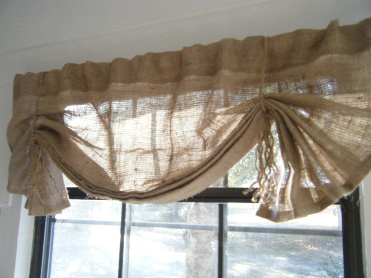 Римская штора из Мешковины