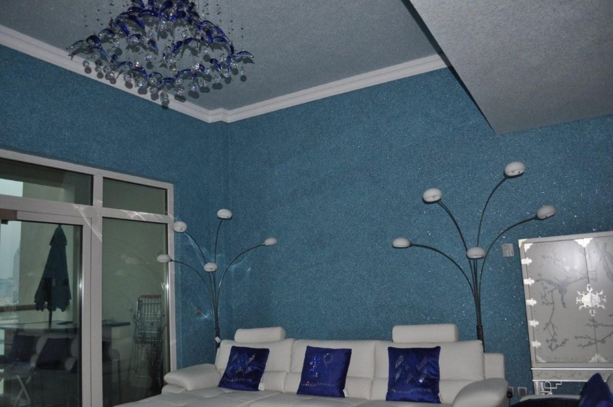 Декор стен жидкими обоями