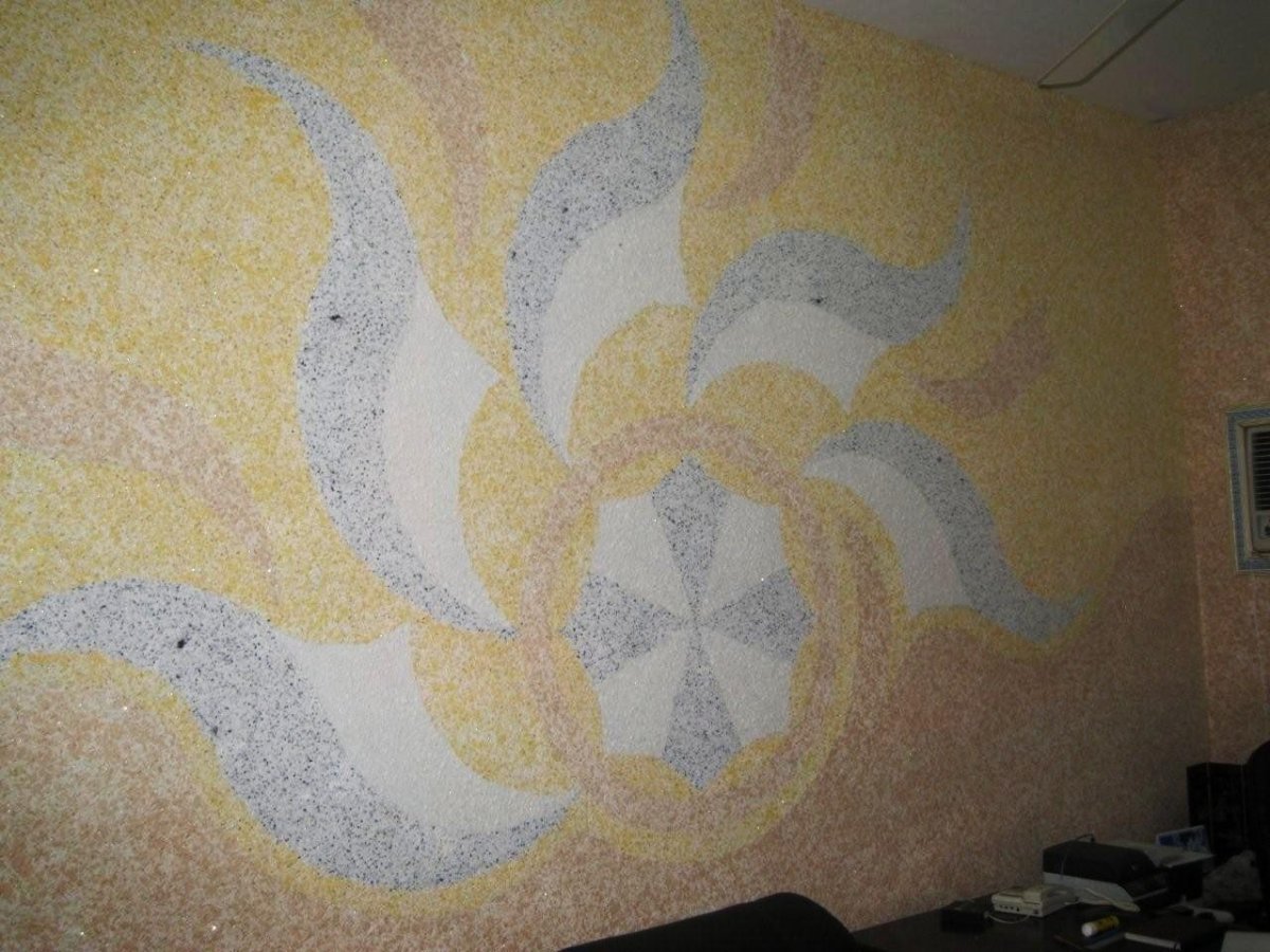 Идеи рисунков жидкими обоями