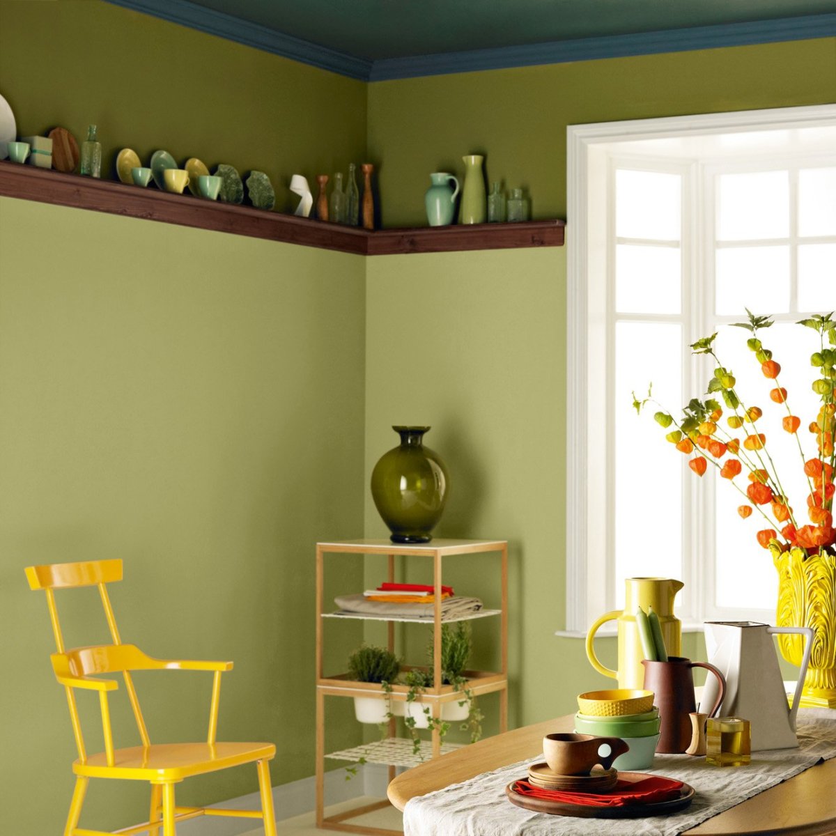 Оливковый цвет краски для стен