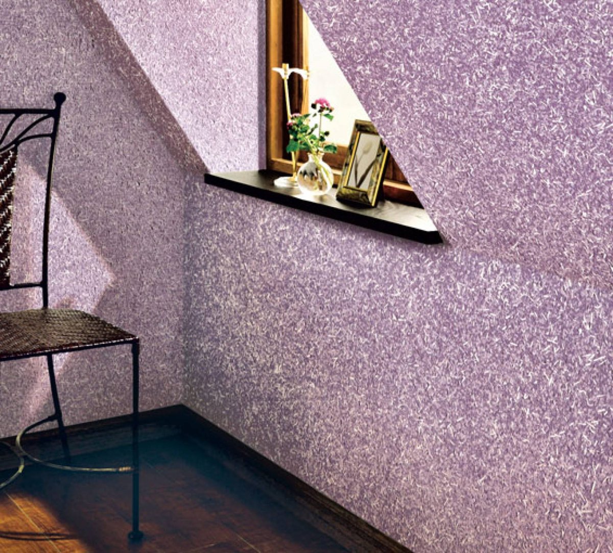 Декоративная штукатурка с блестками для стен