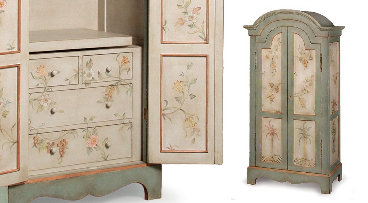 Шкаф в стиле декупаж