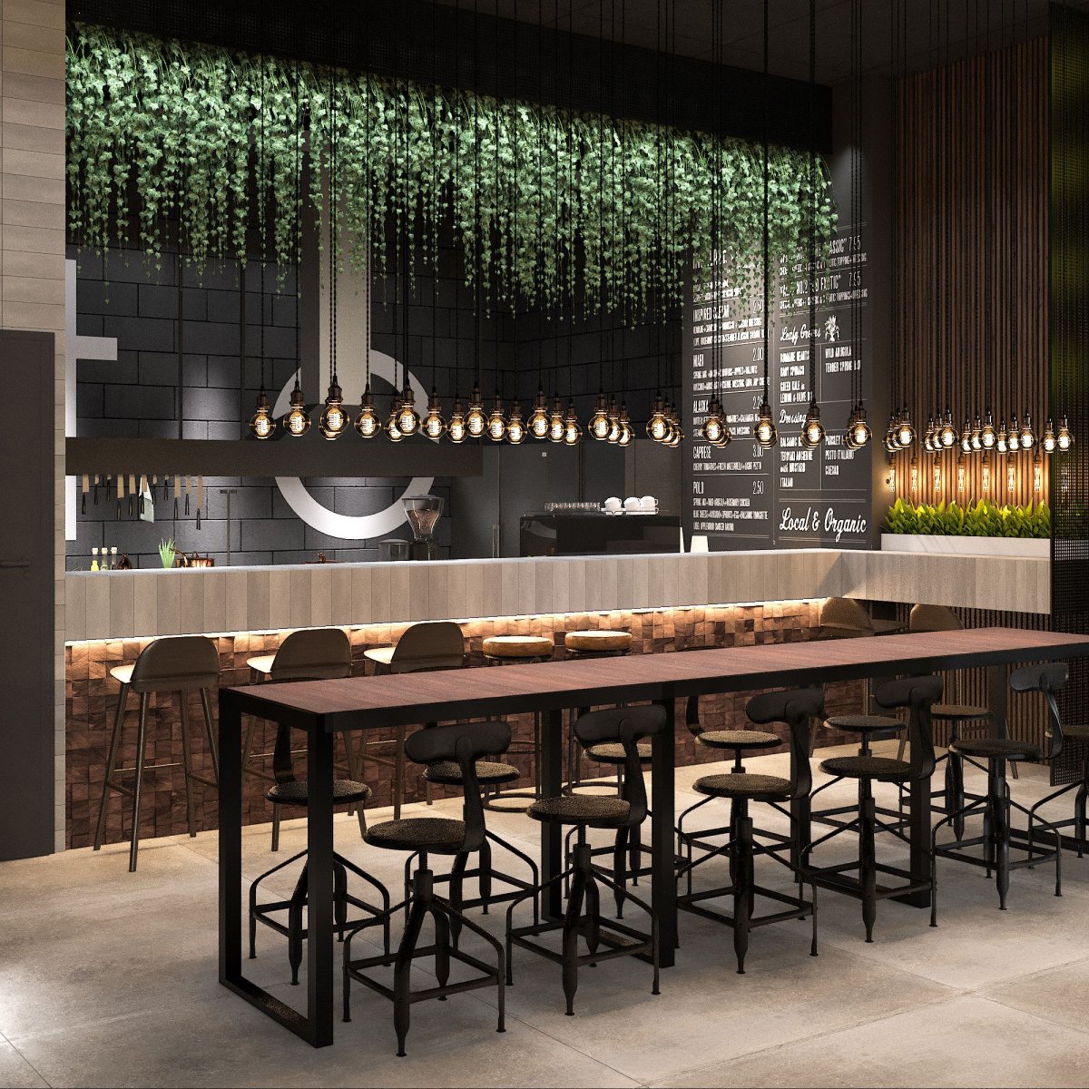 Необычный интерьер кафе