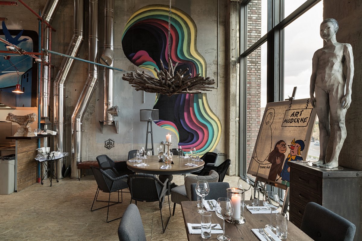 Интерьер кафе в стимпанк стиле