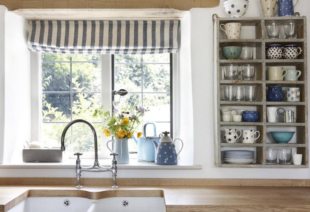 Кухонные занавески в деревенском стиле