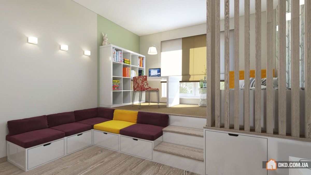 Подиум с выдвижной кроватью