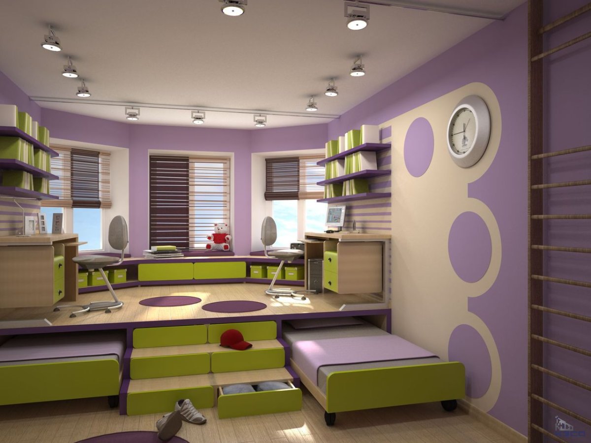 Комнаты для подростков с гамаками