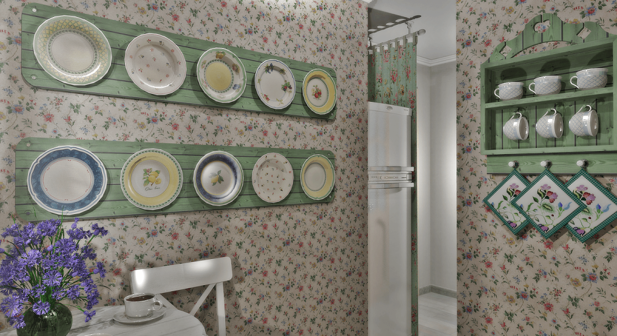 Декоративные тарелки в интерьере