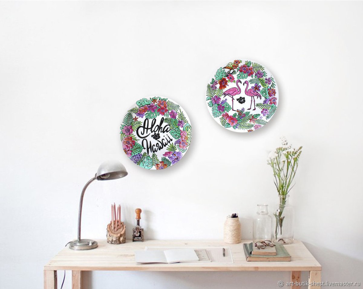 Декорированные тарелки