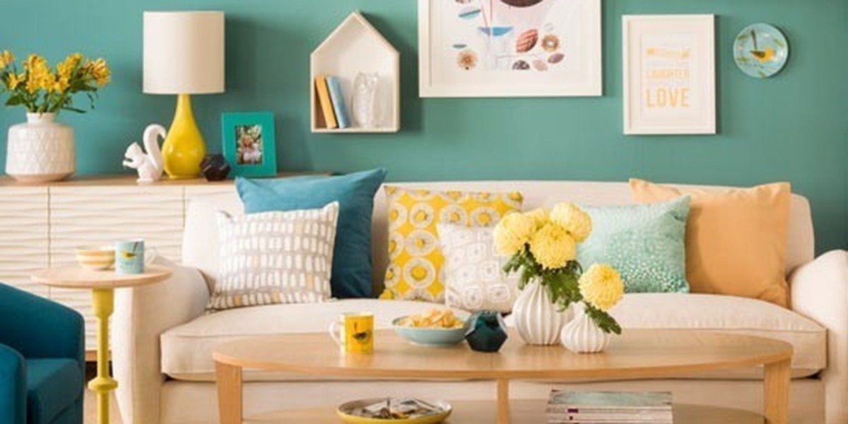 Бирюза с золотом в интерьере