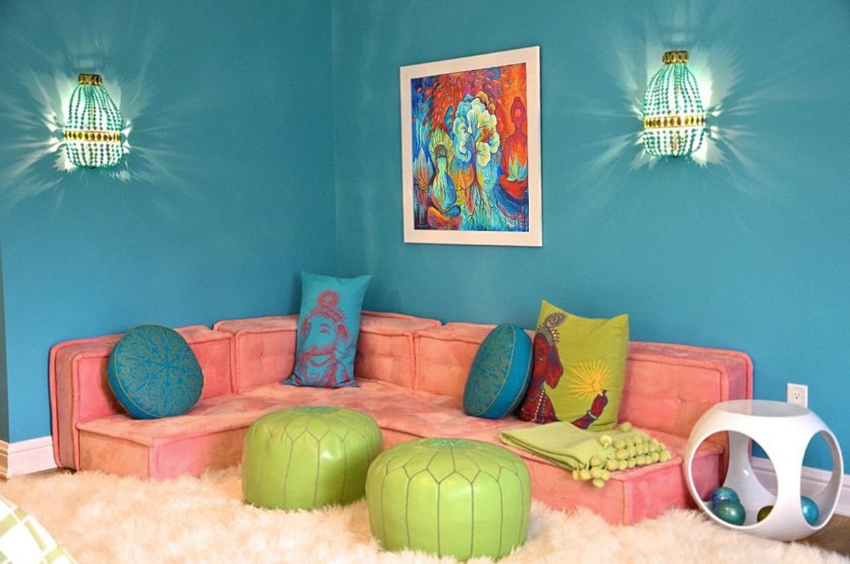 Цвет Тиффани в интерьере