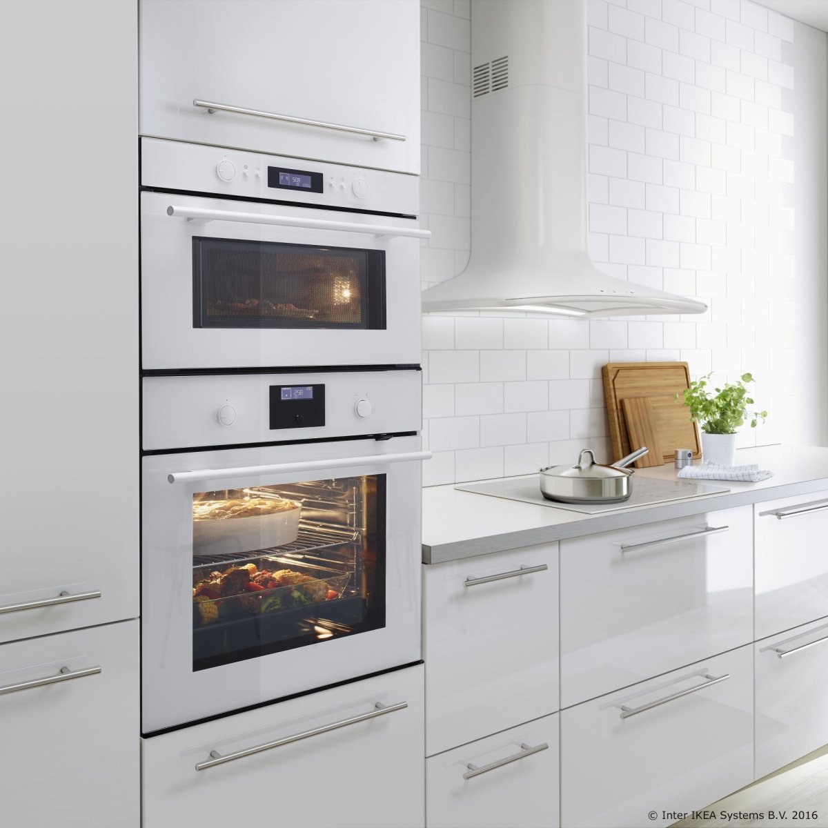 Духовой шкаф икеа белый БЭЮБЛАД