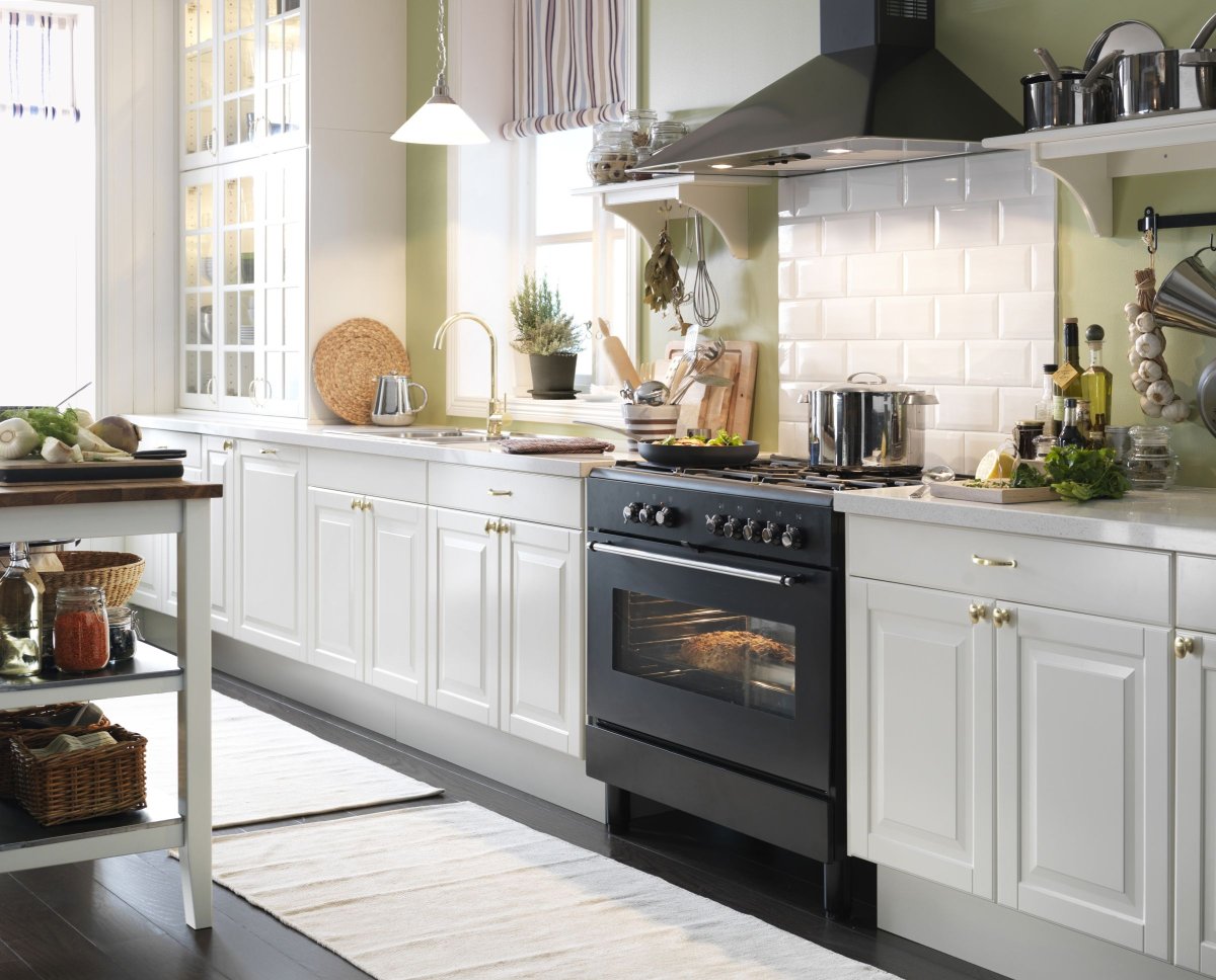 Кухня икеа и отдельностоящая плита