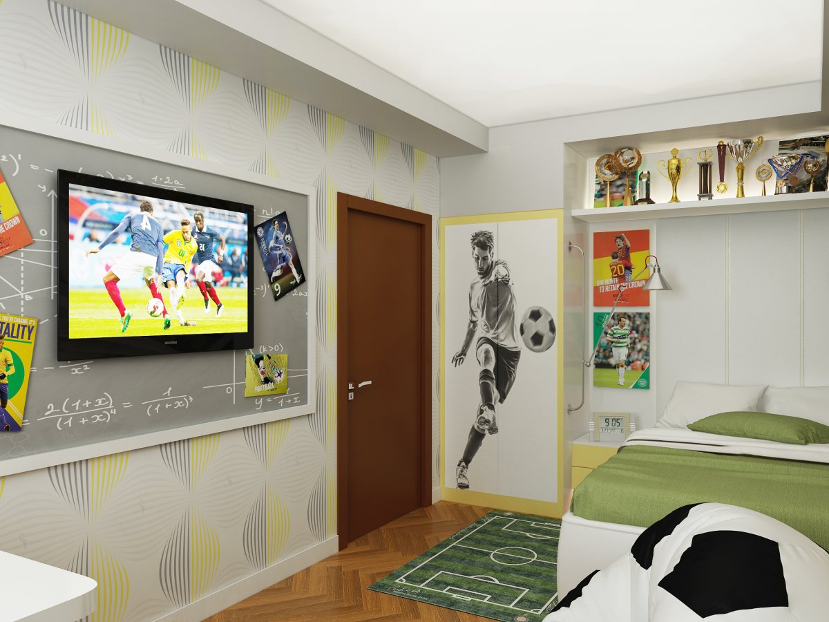 Детская комната для мальчика футболиста