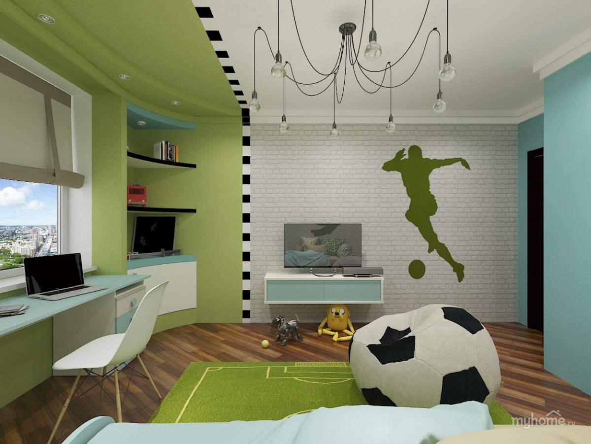 Комната для подростка мальчика футбол