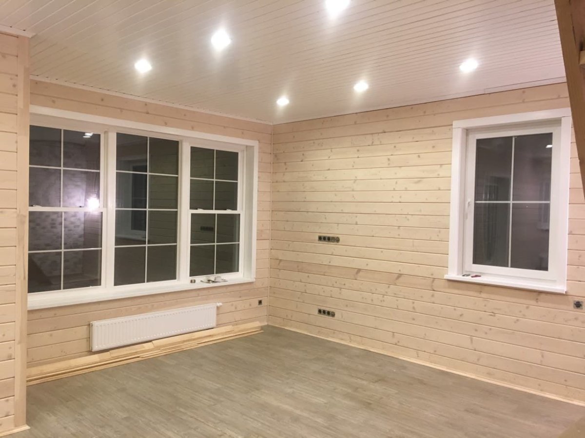 Отделка дачи панелями МДФ внутри