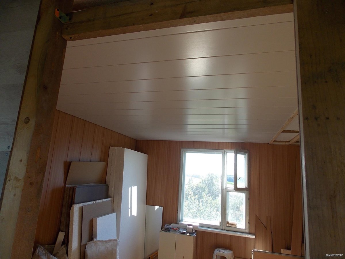 Отделка дачи панелями МДФ