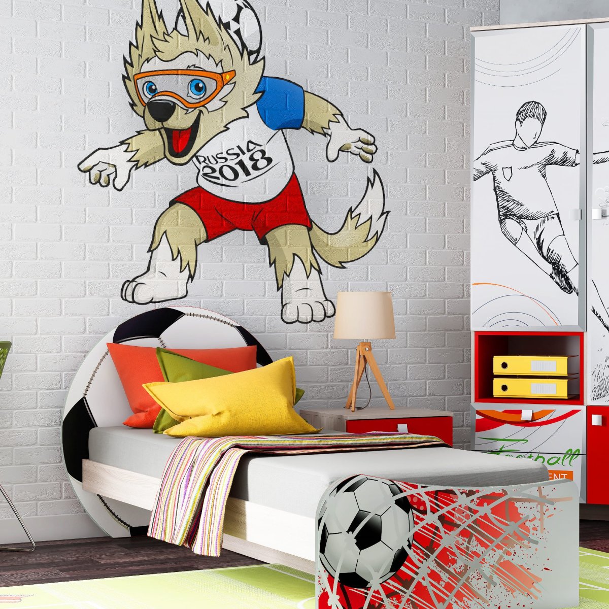 Комната в стиле футбола для мальчика