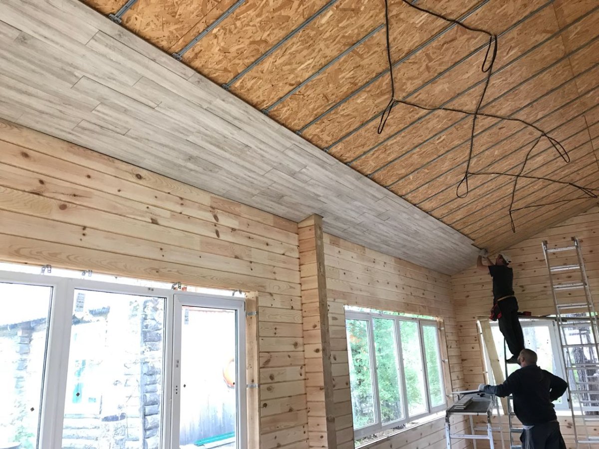 Вагонка отделка балкона