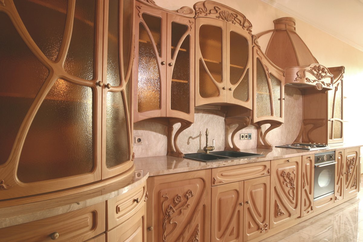 Дорогие деревянные кухни