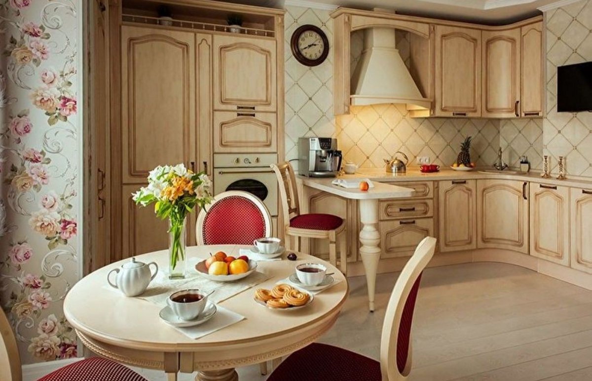 Резная кухня из дерева