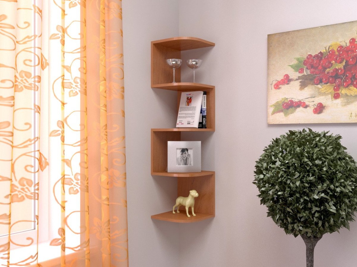 Декоративные угловые полочки