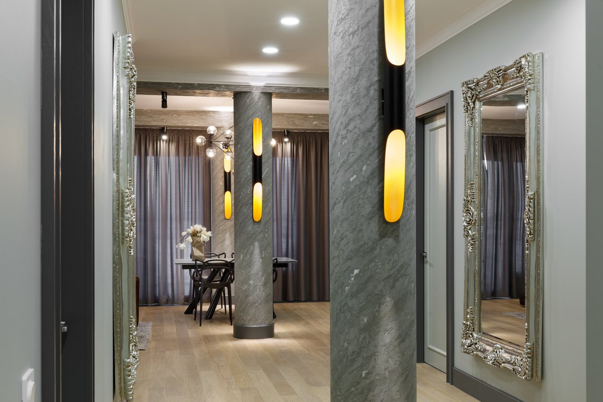 Колонны в интерьере дома