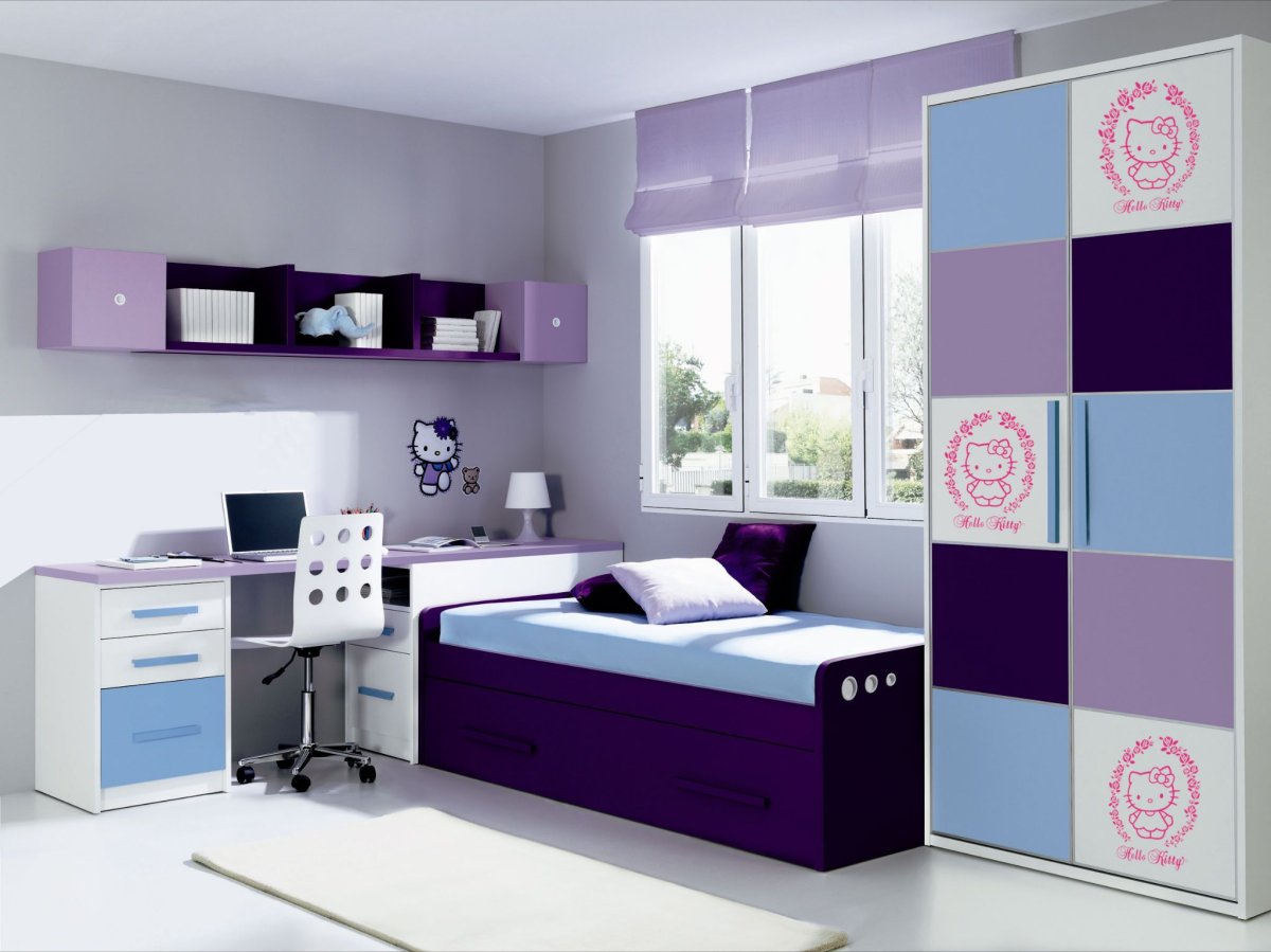 Натяжной потолок для девочки подростка