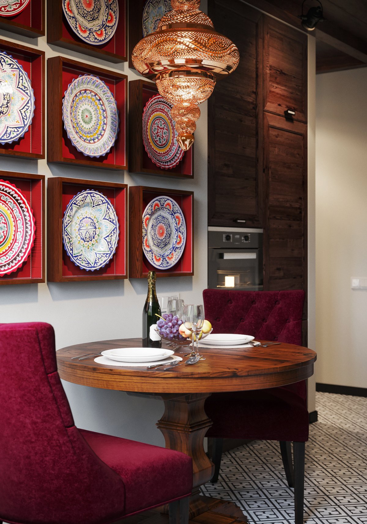 Старые тарелки в интерьере