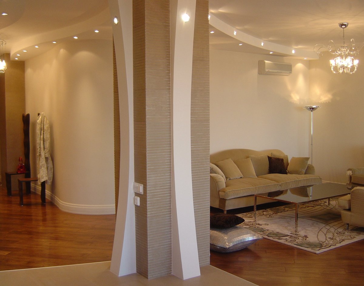 Несущие колонны в интерьере