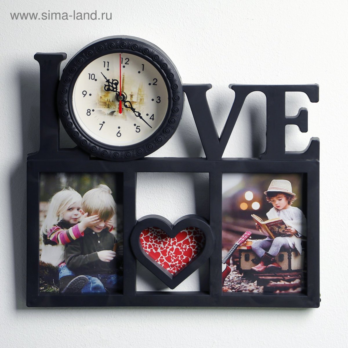 Часы с фоторамками настенные