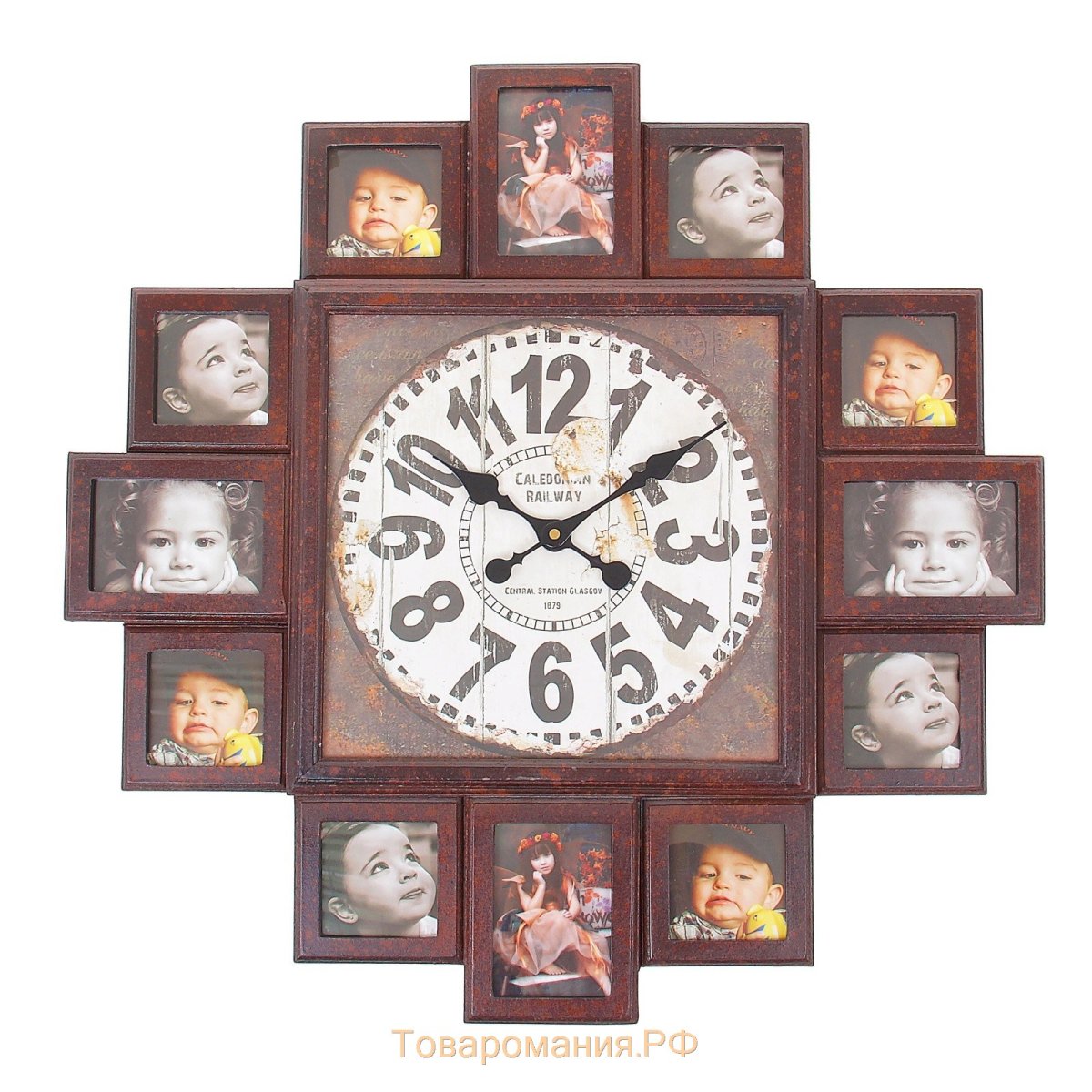 Часы настенные квадратные ретро