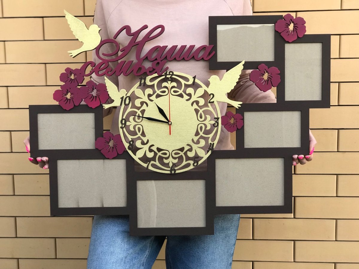 Часы с фоторамками