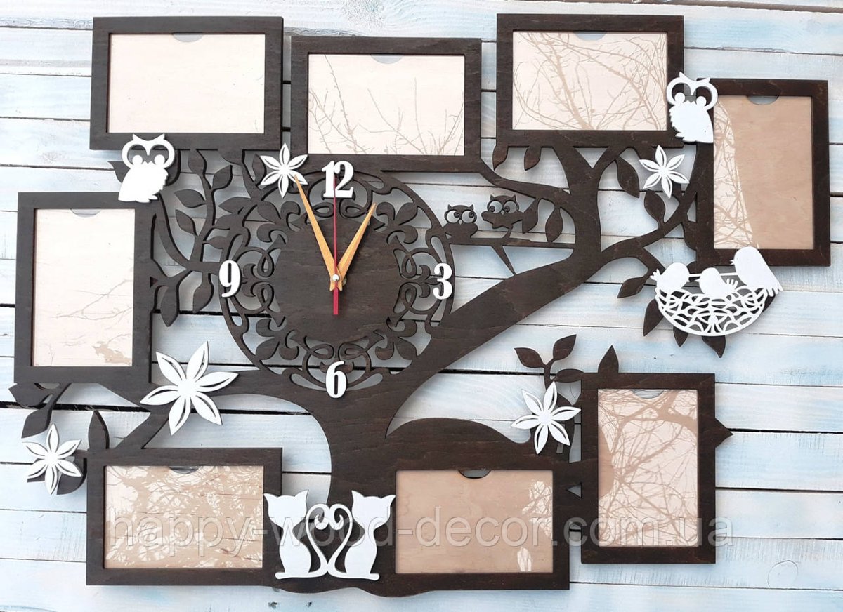 Фоторамка с часами