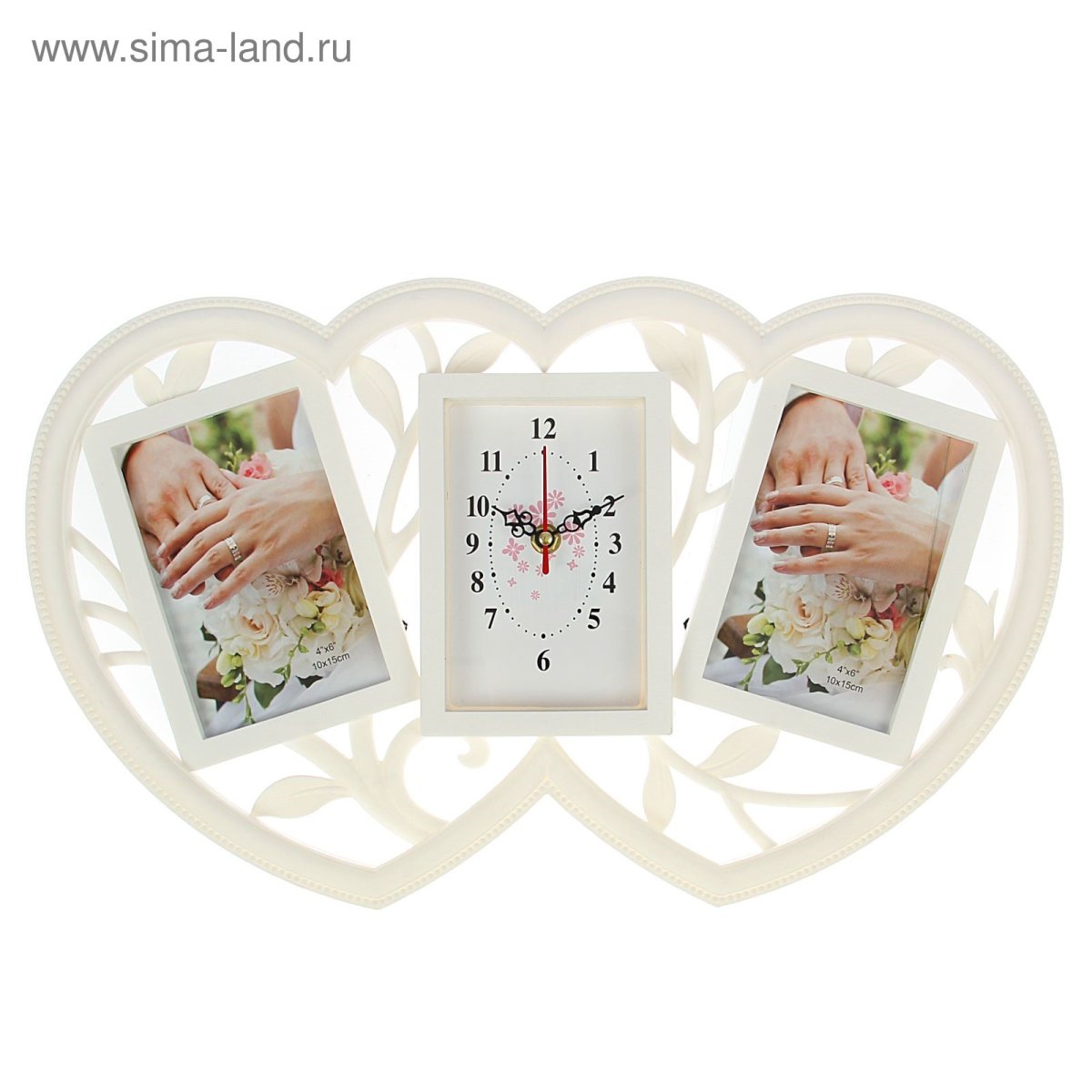 Фоторамка часы сердце