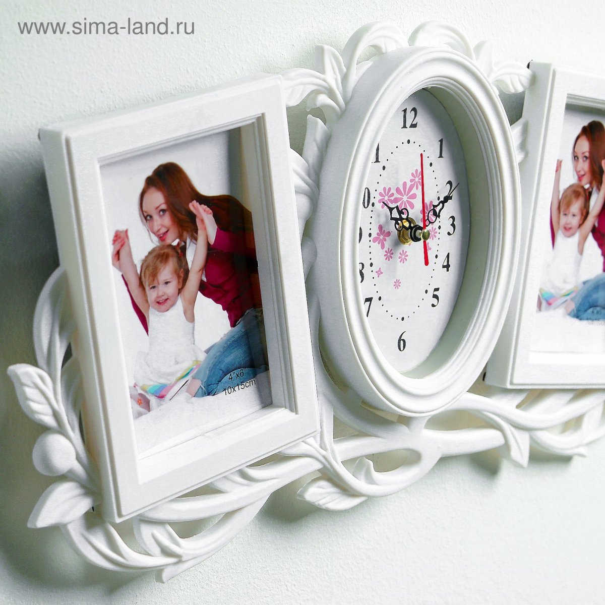 Часы с фоторамками настенные