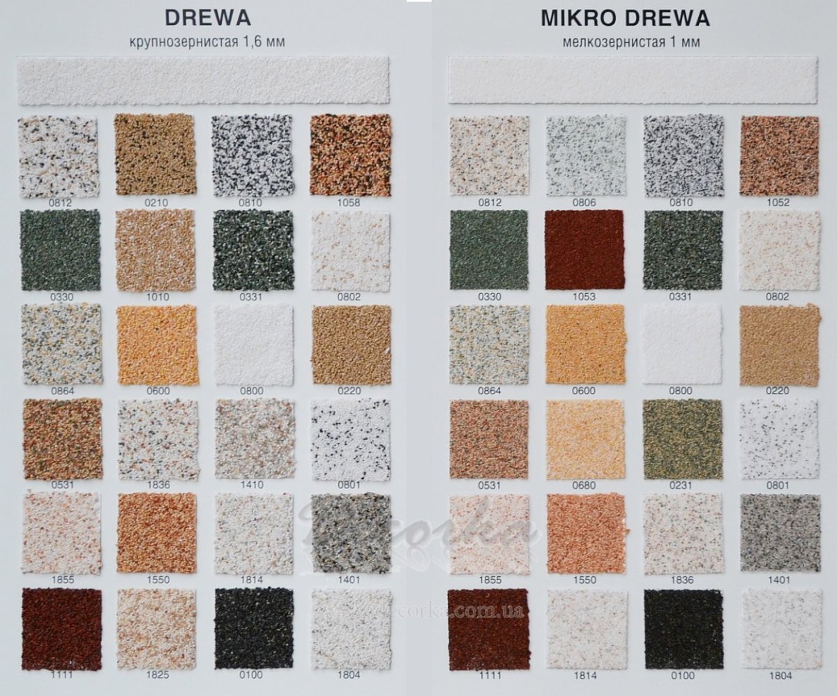 Мозаичная штукатурка Баумит колерная карта