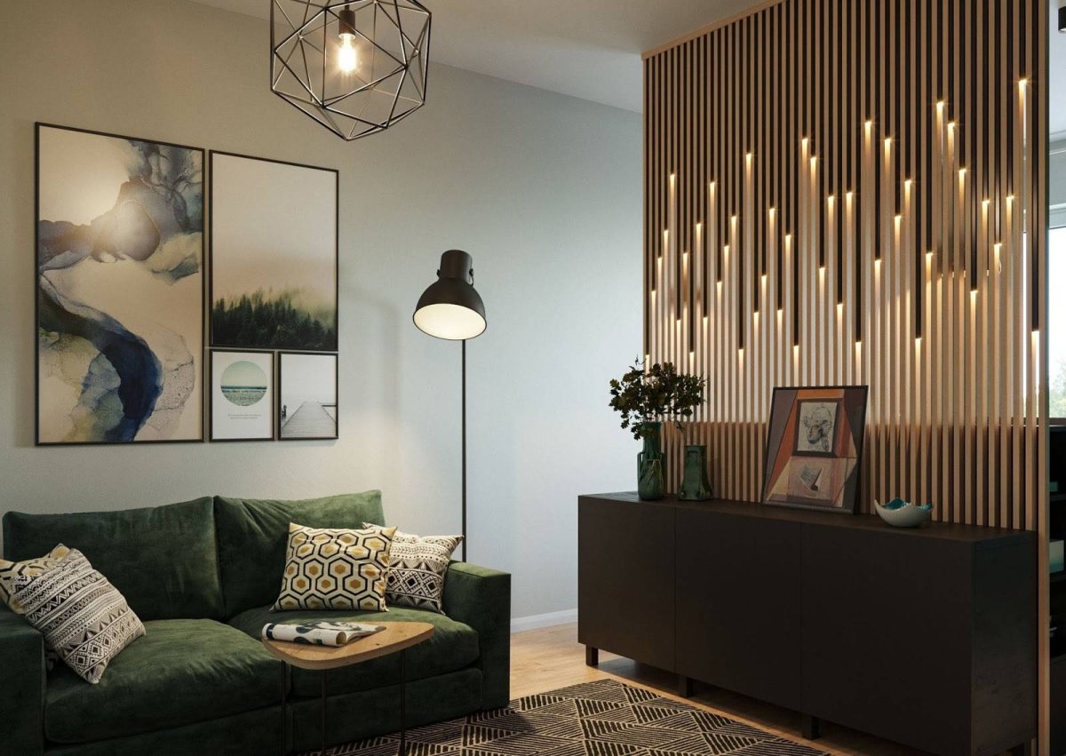 Реечная перегородка, 100х50х2500мм