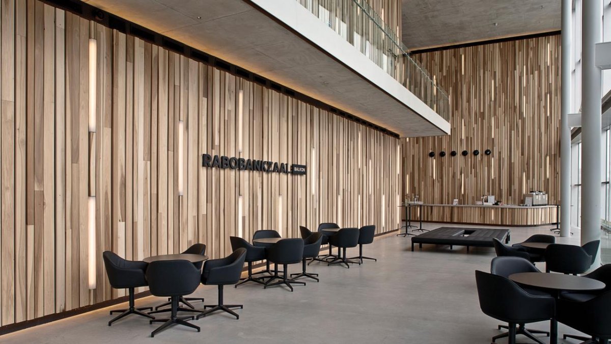 Деревянные рейки в интерьере