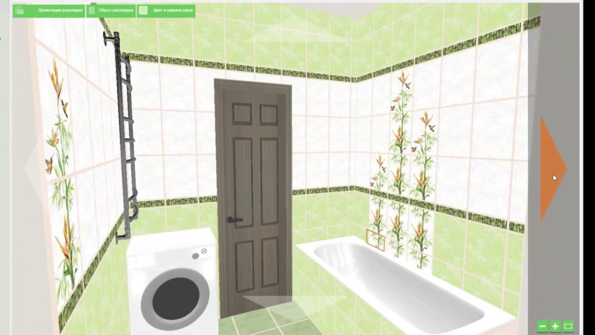 Раскладка плитки на стену