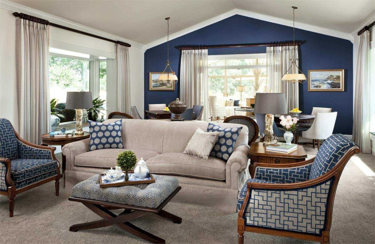 Интерьер в синих цветах
