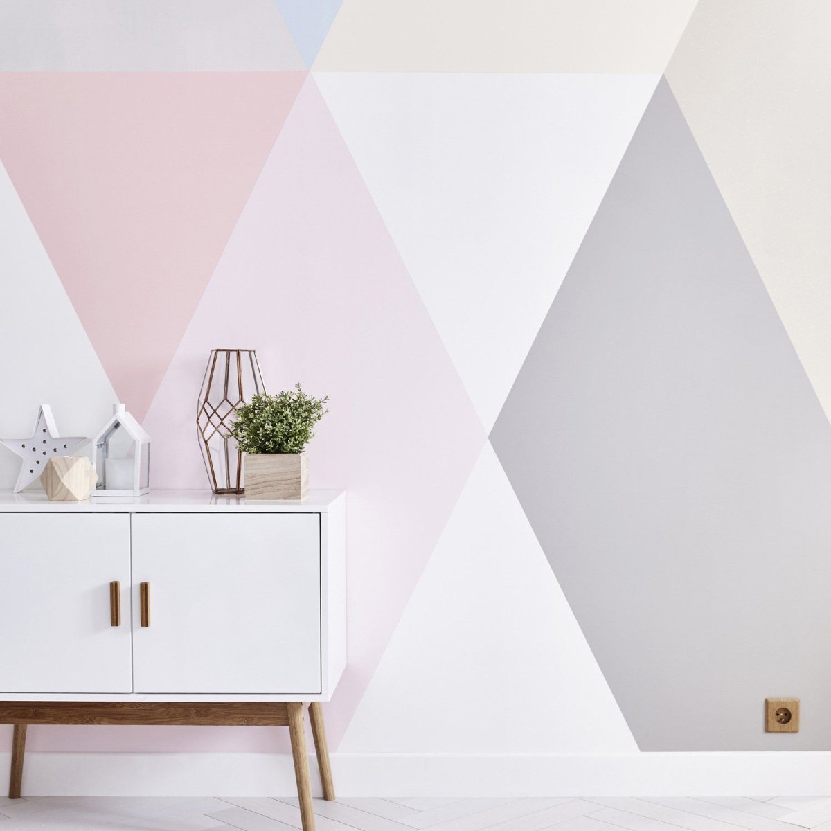 Покраска стен геометрия пастельные цвета