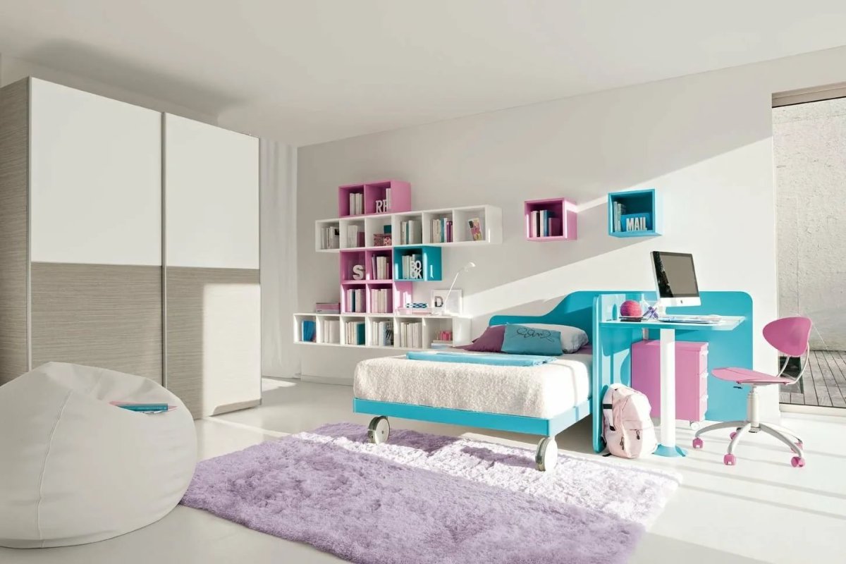 Комнаты для девочек подростков в стиле Модерн