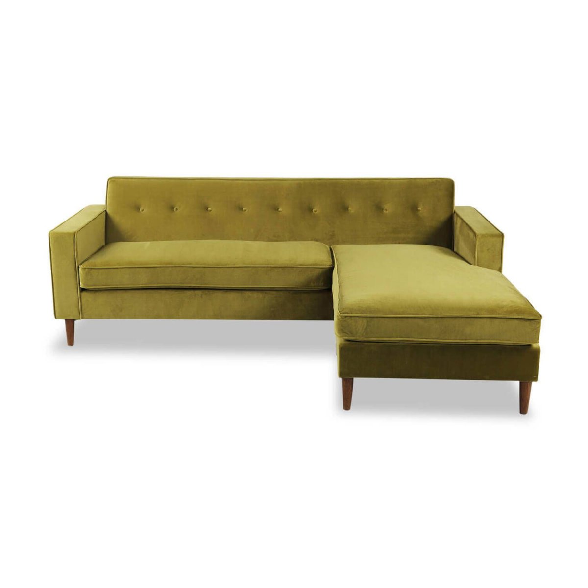 Угловой диван оливкового цвета